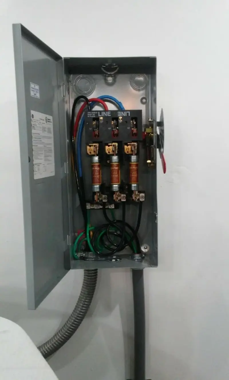 Three-phase disconnect switch installed for Electrical Wiring & Rewiring in Newport